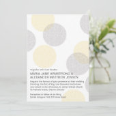 Modern Letterpress Style Circle Weddenschap Kaart (Staand voorkant)