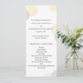 Modern Letterpress Style Circle Wedding Program Programma (Staand voorkant)