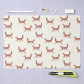 Modern  Leuk Rood Vos Patroon op Ivoor Tissuepapier (Craft)