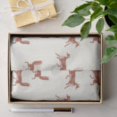 Modern  Leuk Rood Vos Patroon op Ivoor Tissuepapier (Geschenk)