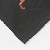 Modern Leuk Rood Vos Patroon op Zwart Fleece Deken (Hoek)