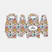 Modern leuk Trendy gepersonaliseerd stripboek Bedankdoosjes (Uitgevouwen)