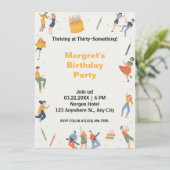 Modern leuk verjaardagsfeest (Staand voorkant)