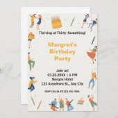 Modern leuk verjaardagsfeest (Voorkant / Achterkant)