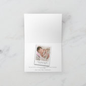 Modern Leuke Baby Foto's Naam Stats Geboorte Aankondiging (Binnen)