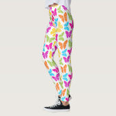 Modern Levendig Regenboog Vlinder Cute Patroon Leggings (Links)