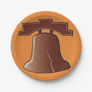 Modern Liberty Bell Patriottisch Philadelphia Icon Papieren Bordje