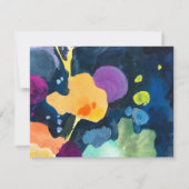 Modern licht Abstract geschilderd Notitiekaartje (Achterkant)