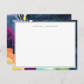 Modern licht Abstract geschilderd Notitiekaartje (Voorkant / Achterkant)