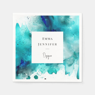 Modern licht Abstract geschilderd patroon Servet