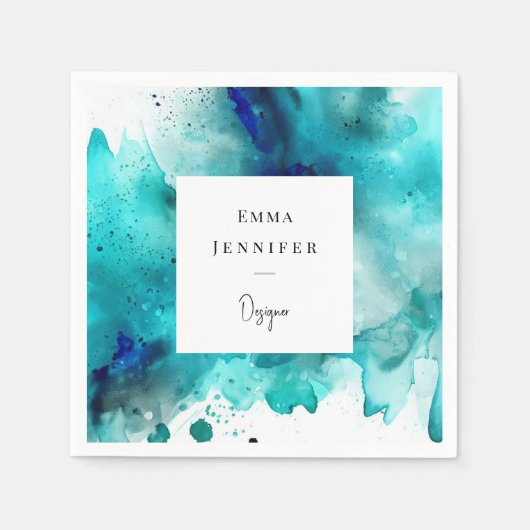 Modern licht Abstract geschilderd patroon Servet (Voorkant)