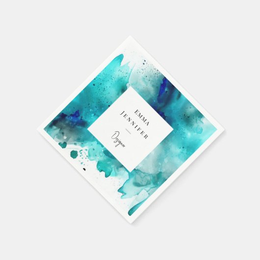 Modern licht Abstract geschilderd patroon Servet (Hoek)