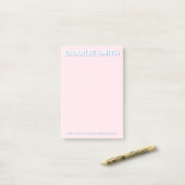 Modern licht en blauw post-it® notes (Op bureau)