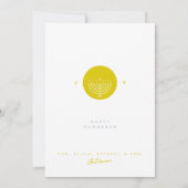 Modern Licht & Liefde Grijs & Goud Chanoeka Kaart (Achterkant)