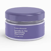 Modern licht paarse cosmetica potje label 1 x 7,25