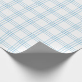 Modern lichtblauw speldenmodel |Groot patroon| Cadeaupapier (Hoek)