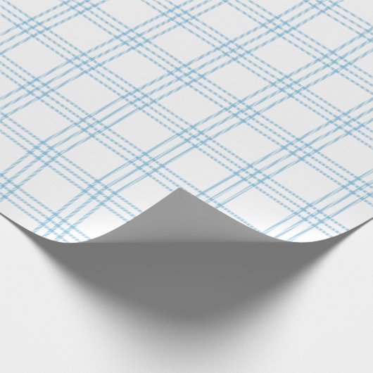 Modern lichtblauw speldenmodel |Groot patroon| Cadeaupapier (Hoek)