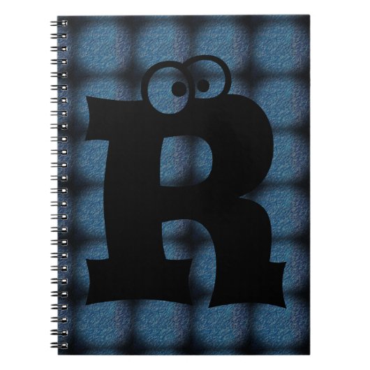 MODERN LICHTE BLUE Black CUTE Spiral Photo Notitie Notitieboek (Voorkant)