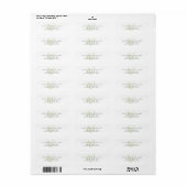 Modern lichtgroen script monogram etiket (Full Sheet)