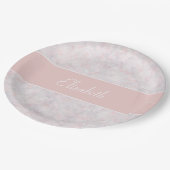 Modern lichtroze inlegvel, Bord voor aangepaste na (Gekanteld)