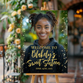 Modern lief 16 feestfoto welkomstbord poster