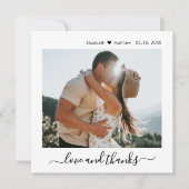Modern Liefde en Bedankt Script 2 Foto Bruiloft (Voorkant)