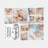 Modern liefdevol geheugen 10 foto collage monument fleece deken (Voorkant (Horizontaal))