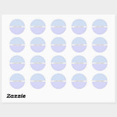 Modern Light Blue en Lavender Envelope Seals Ronde Sticker (Vel)