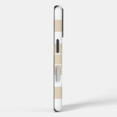 Modern Light Brown Checkered Personalized  Case-Mate iPhone Case (Achterkant / Rechts)