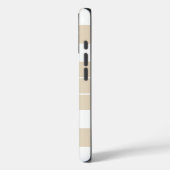 Modern Light Brown Checkered Personalized  Case-Mate iPhone Case (Achterkant / Links)