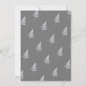 Modern Light Grey Dry Winter Floral Wedding Kaart (Achterkant)