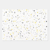 Modern Light Yellow Grey Terrazzo Pattern Inpakpapier Vel (Voorkant 3)