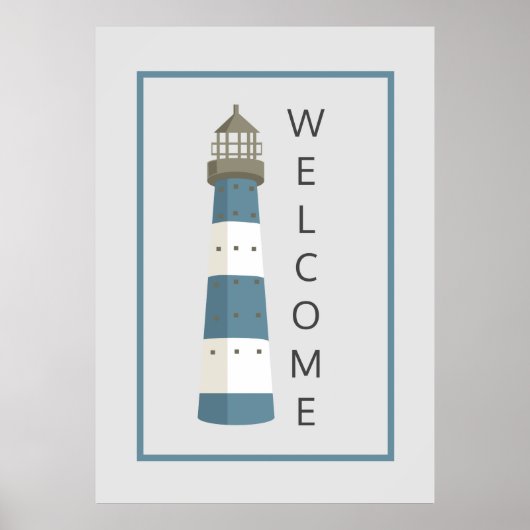 Modern Lighthouse Welkom Poster (Voorkant)