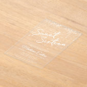 Modern Lights Sweet 16 Acryl Uitnodigingen (Laagn)