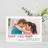 Modern Lijst | De bekendmaking van de datum opslaa Save The Date (Staand voorkant)