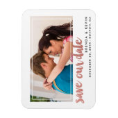 Modern Lijst | Foto Save the Date Magnet Magneet (Verticaal)