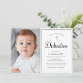 modern lijst foto Toewijding uitnodiging (Staand voorkant)