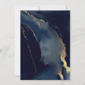 Modern Lijst Marine Blauw Goud Elegant Strand Brui Kaart (Achterkant)