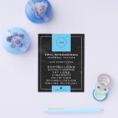 Modern lijst zwart-blauw flyer (Enkel)