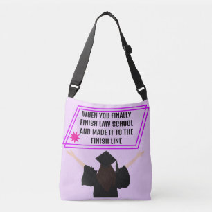 Modern Lila & Paarse Humor Quote Gift voor Advocat Crossbody Tas