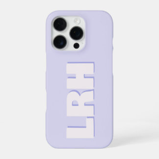 Modern Lilac Minimalist Monogram iPhone Case iPhone 16 Pro Hoesje
