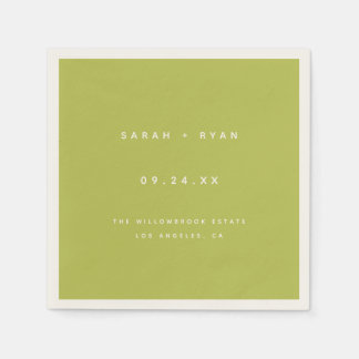 Modern Lime Green Custom Wedding Names Servet