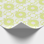 Modern Lime Green en White Artsy Cadeaupapier (Hoek)