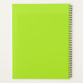Modern Lime Green Grey Geometric Pattern Monogram Planner (Achterkant)