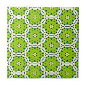 Modern Lime Green Hexagon Geometric Pattern Tegeltje (Voorkant)