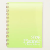 Modern Lime Green Ombre Planner (Devant)