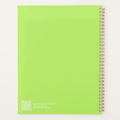 Modern Lime Green Ombre Planner (Achterkant)