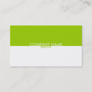 Modern Lime Green White Profile Card Visitekaartje