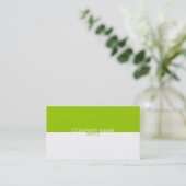 Modern Lime Green White Profile Card Visitekaartje (Staand voorkant)
