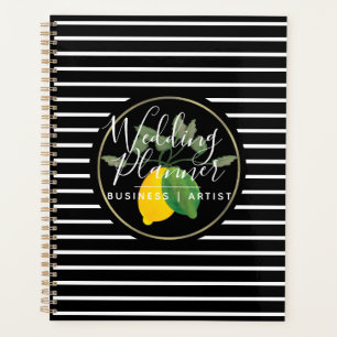 Modern Limoen Citroen Watercolor Logo Folie Rand B Planner